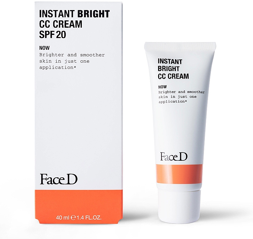 Krem CC - FaceD Instant Bright CC Cream SPF 20 — Zdjęcie N1