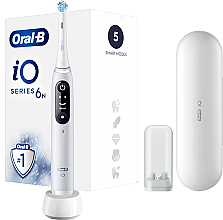 Elektryczna szczoteczka do zębów, biała - Oral-B Braun iO Series 6 — Zdjęcie N1