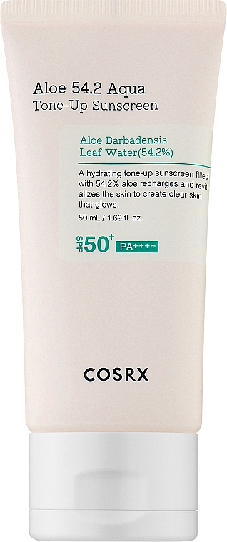 Nawilżający krem przeciwsłoneczny - Cosrx Aloe 54.2 Aqua Tone-Up Sunscreen SPF50+/PA++++