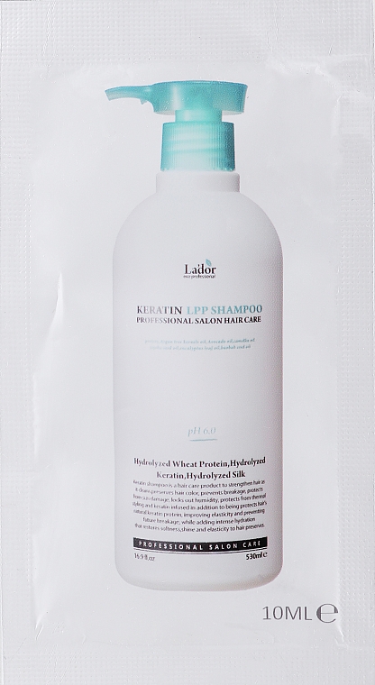 Szampon bez siarczanu keratyny - La'dor Keratin LPP Shampoo (próbka) — Zdjęcie N1