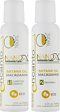 Kup Keratynowy zestaw do prostowania włosów - Encanto Nanox Set (sh/100ml + treatm/100ml)