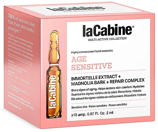 Ampułki przeciwstarzeniowe do twarzy dla skóry wrażliwej - La Cabine Age Sensitive Ampoules — Zdjęcie N2