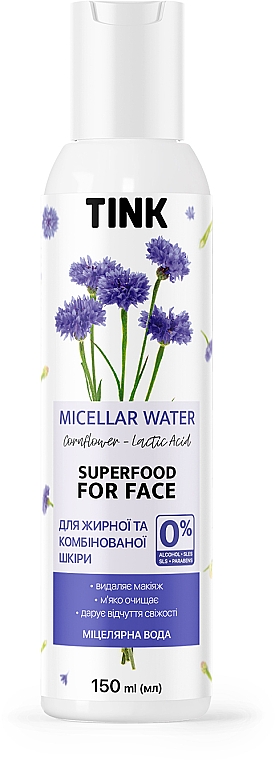 Woda micelarna z ekstraktem z bławatka i kwasem mlekowym - Tink Micellar Water