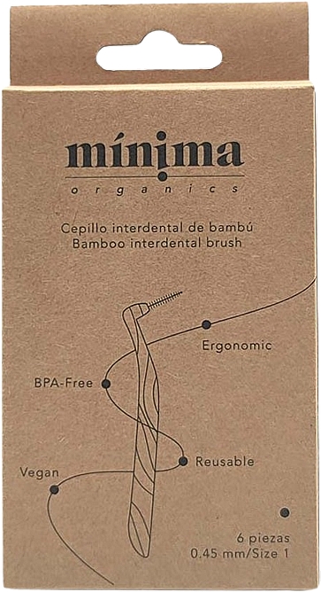 Zestaw bambusowych szczoteczek międzyzębowych, 6 szt. - Minima Organics Bamboo Interdental Brush — Zdjęcie N1