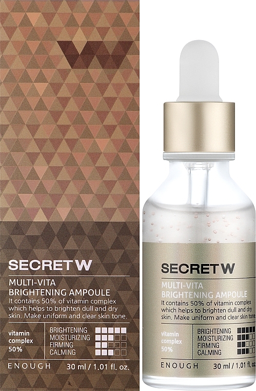 Serum do twarzy z kompleksem multiwitaminowym - Enough Secret With Multi-Vita Brightening Ampoule — Zdjęcie N2