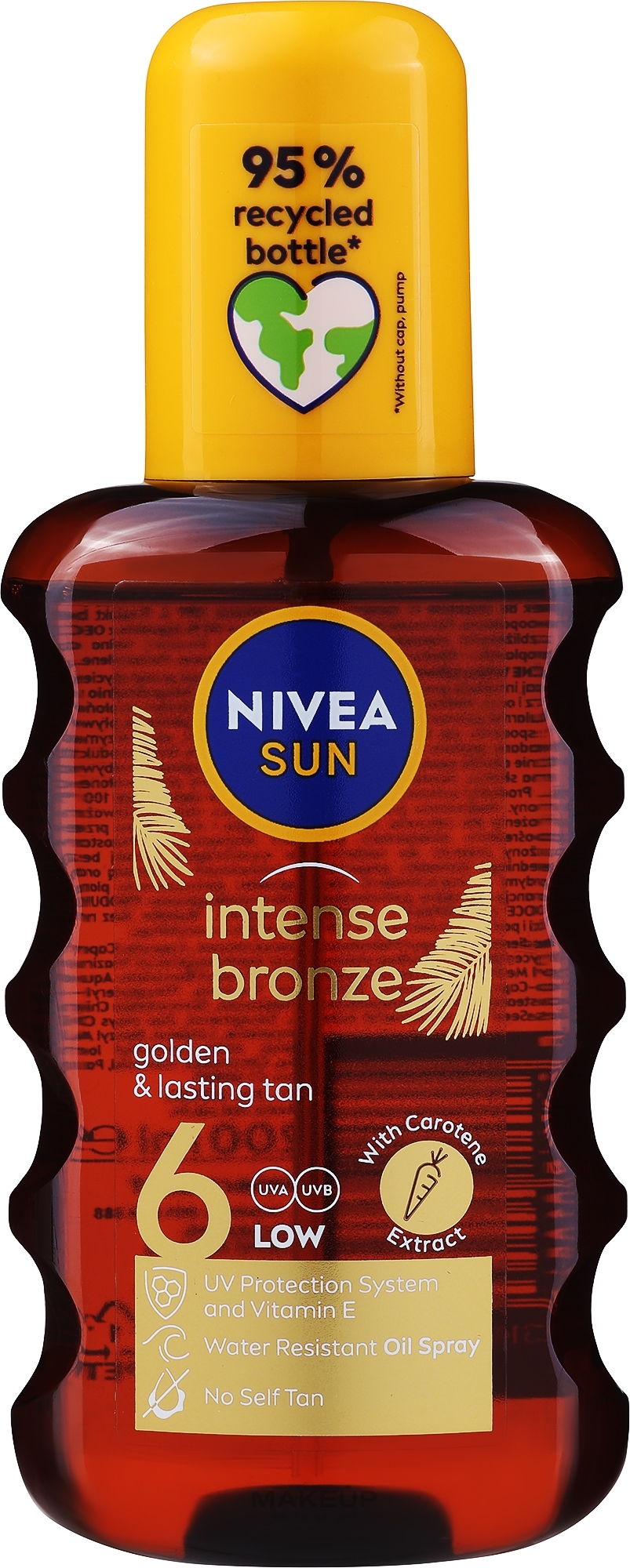 Karotenowy olejek do opalania w sprayu - NIVEA SUN Oil-Spray SPF6 — Zdjęcie 200 ml