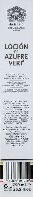 Lotion przeciw wypadaniu włosów - Intea Azufre Veri Hair Lotion To Avoid Hair Loss — Zdjęcie N6