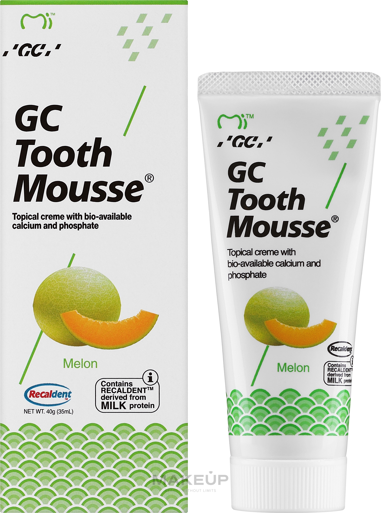 Krem dentystyczny bez fluoru - GC Tooth Mousse Melon — Zdjęcie 35 ml