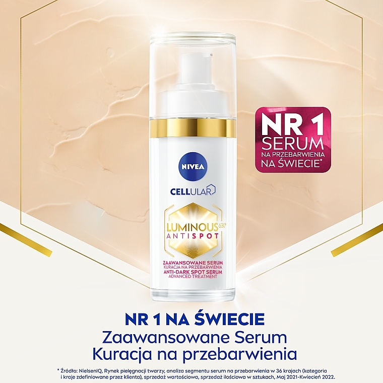 PRZECENA! Intensywne serum przeciw przebarwieniom - NIVEA Cellular Luminous Intensiv Serum Anti Pigmentflecken * — Zdjęcie N5