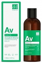 Kup Nawilżający olejek do ciała z awokado i migdałami bez dozownika - Dr Botanicals Avocado & Almond Superfood Nourishing Body Oil