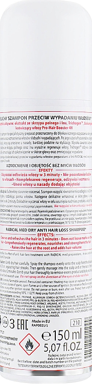 Suchy szampon przeciw wypadaniu włosów - Farmona Radical Med Dry Shampoo From Hair Loss — Zdjęcie N2