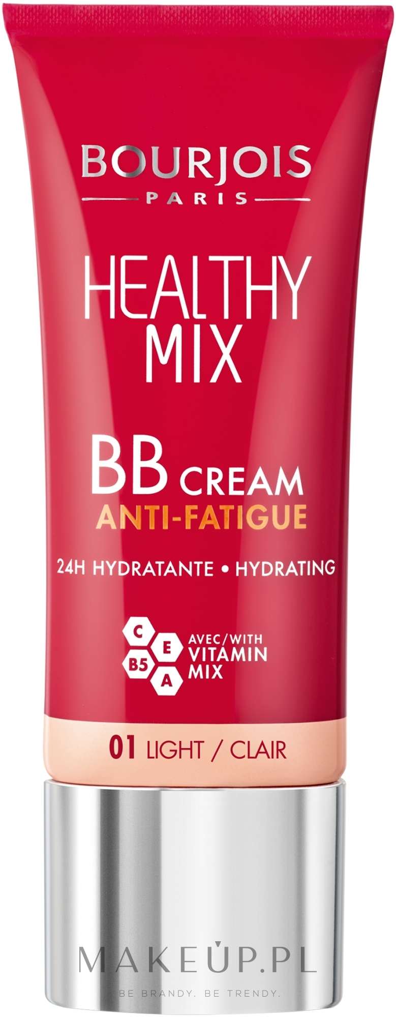 Krem BB wyrównujący koloryt skóry - Bourjois Healthy Mix BB Cream Anti-Fatigue — Zdjęcie 01 - Light/Clair