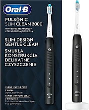 Elektryczna szczoteczka do zębów - Oral-B Pulsonic Slim Clean 2000 Black — Zdjęcie N2