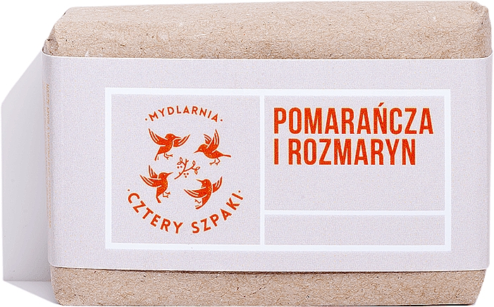 Naturalne mydło Pomarańcza i rozmaryn - Cztery Szpaki — Zdjęcie N1