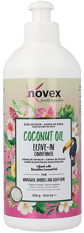 Nawilżająca odżywka do włosów suchych bez spłukiwania - Novex Coconut Oil Leave-In Conditioner — Zdjęcie N1