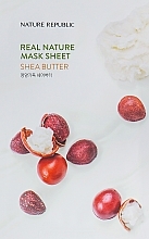 Maska w płachcie z ekstraktem z masła shea - Nature Republic Real Nature Mask Sheet Shea Butter — Zdjęcie N1