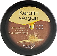 Kup Maska do włosów z keratyną i olejkiem arganowym - Visage Keratin & Argan Mask