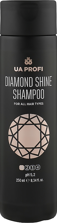 Szampon do wszystkich rodzajów włosów, Błyskotliwy Połysk - UA Profi Diamond Shine For All Hair Types Shampoo pH 5.2 — Zdjęcie N1