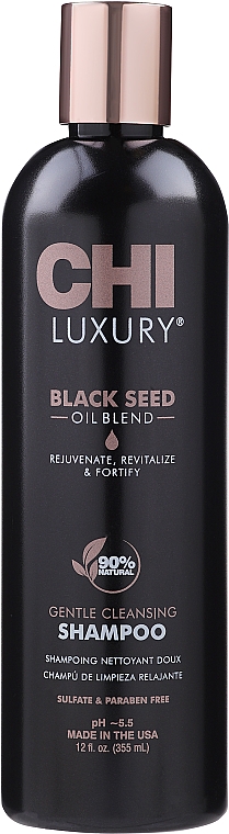 Oczyszczający szampon do włosów z olejem z czarnuszki - CHI Luxury Black Seed Gentle Cleansing Shampoo