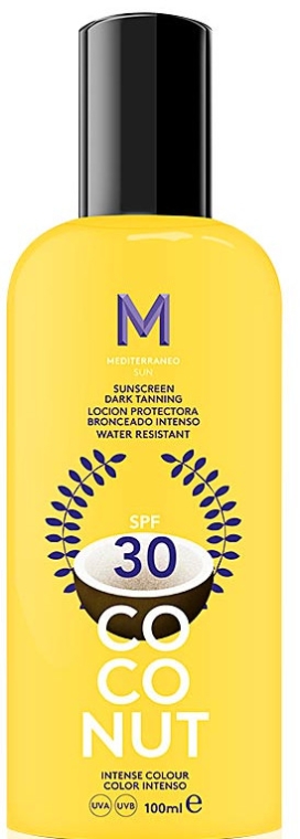 Krem do opalania SPF 30 - Mediterraneo Sun Coconut Sunscreen Dark Tanning — Zdjęcie N1