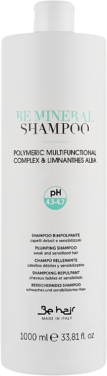 PRZECENA! Szampon mineralny przywracający sprężystość słabym i wrażliwym włosom - Be Hair Be Mineral Plumping Shampoo * — Zdjęcie N1