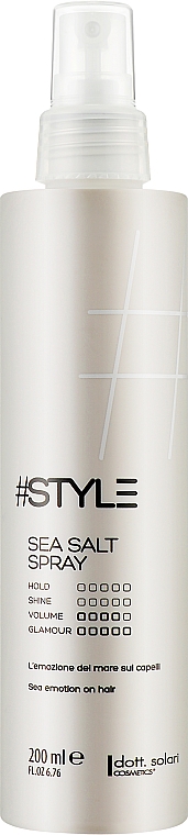 Spray do włosów z solą morską - Dott. Solari Style Sea Salt Spray — Zdjęcie N1