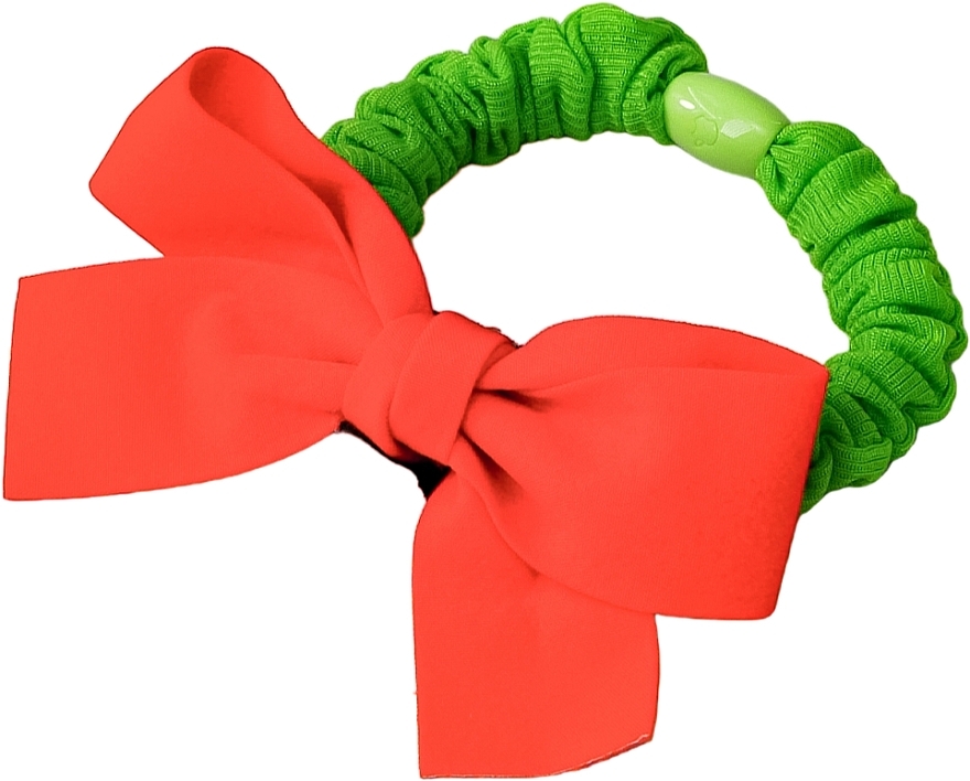 Gumka do włosów z kokardą, zielona - Lolita Accessories  — Zdjęcie N1