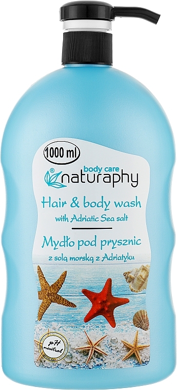 Mydło pod prysznic do włosów i ciała z solą morską z Adriatyku - Naturaphy — Zdjęcie N3