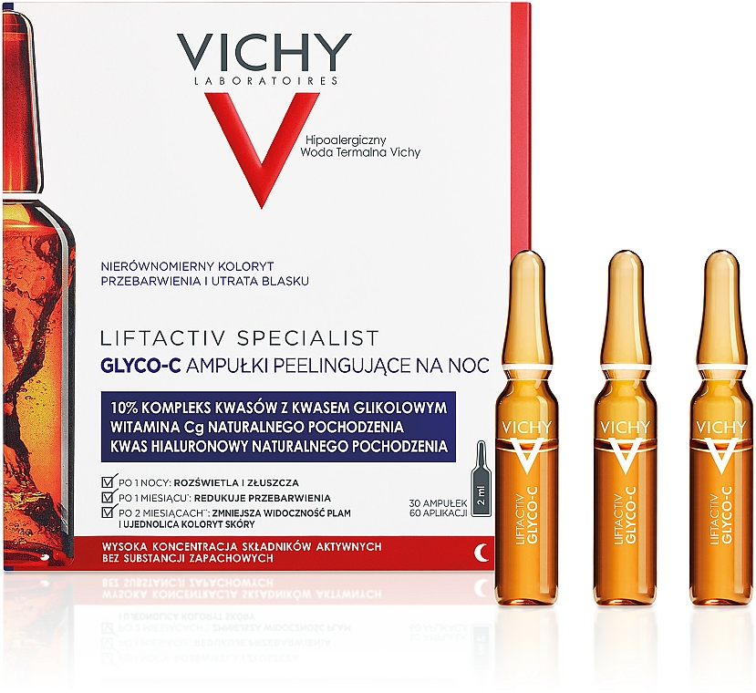 Kuracja peelingująca na noc do pielęgnacji skóry twarzy - Vichy LiftActiv Specialist Glyco-C — Zdjęcie N12