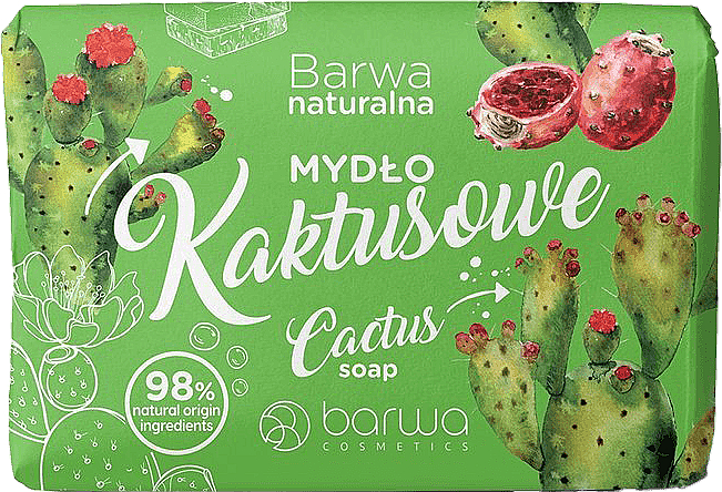 Kaktusowe mydło w kostce - Barwa Natural Soap — Zdjęcie N1
