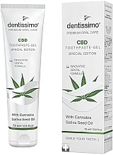 Pasta do zębów-żel z olejem z nasion konopi - Dentissimo CBD Toothpaste-Gel Special Edition with Cannabis Sativa Seed Oil — Zdjęcie N2