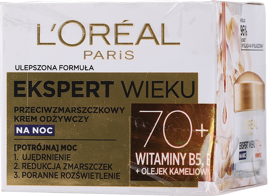 PRZECENA! Przeciwzmarszczkowy krem odżywczy na noc Ekspert wieku 70+ - L'Oreal Paris Age Specialist Night Cream * — Zdjęcie N3