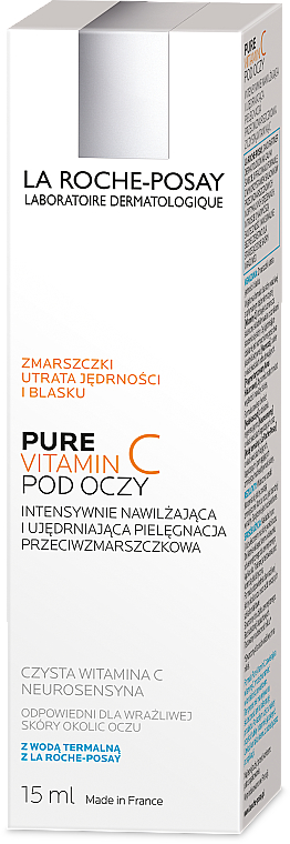 Pod oczy intensywnie nawilżająca i ujędrniająca pielęgnacja przeciwzmarszczkowa z czystą witaminą C - La Roche-Posay Pure Vitamin C Eyes — Zdjęcie N4