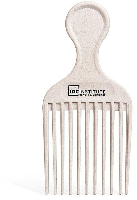 Grzebień do afro, biodegradowalny, beżowy - IDC Institute Eco Afro Comb — Zdjęcie N1