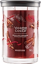 Świeca zapachowa w szkle, Sparkling Cinnamon, 2 knoty - Yankee Candle Sparkling Cinnamon — Zdjęcie N1