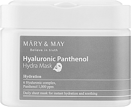 Maski tkankowe do twarzy z kwasem hialuronowym i pantenolem - Mary & May Hyaluronic Panthenol Hydra Mask — Zdjęcie N1