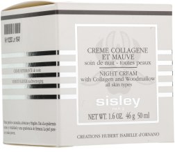 Ujędrniający krem na noc z kolagenem i malwą do skóry pozbawionej witalności - Sisley Crème Collagène et Mauve Night Cream — Zdjęcie N3