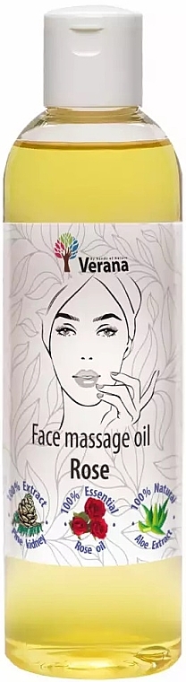 Olejek do masażu twarzy Róża - Verana Face Massage Oil Rose — Zdjęcie N2
