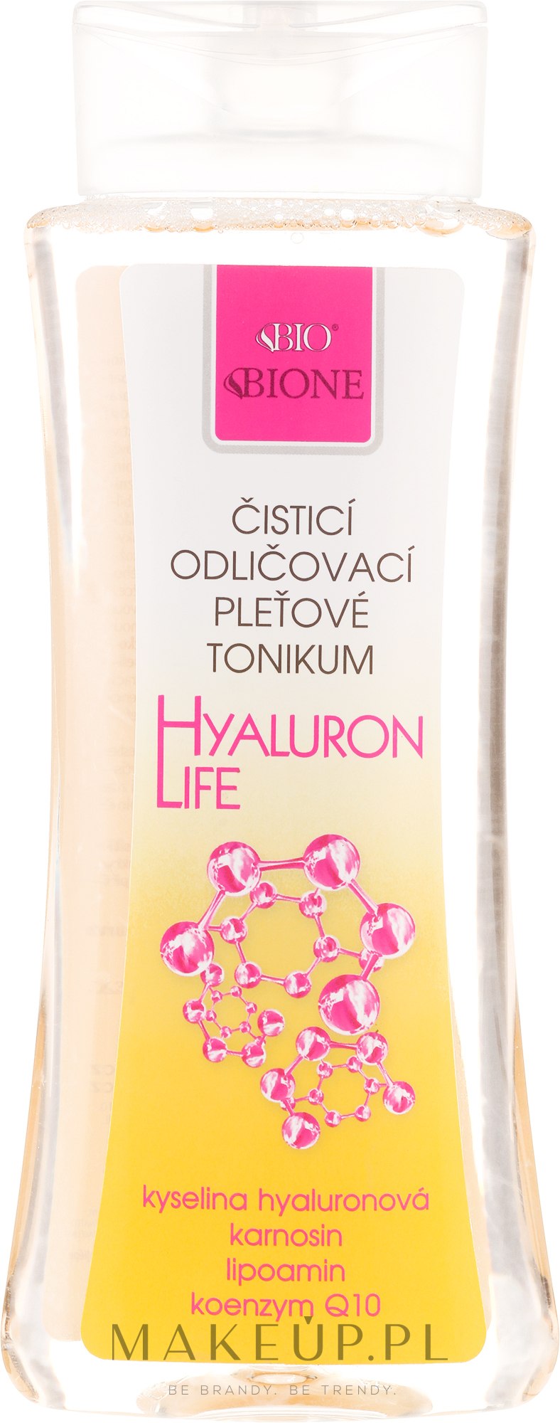 Oczyszczający tonik do twarzy z kwasem hialuronowym - Bione Cosmetics Hyaluron Life Cleansing Make-Up Removal Tonic — Zdjęcie 255 ml