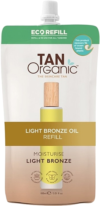 Olejek samoopalający - TanOrganic Light Bronze Oil Refill (uzupełnienie) — Zdjęcie N3