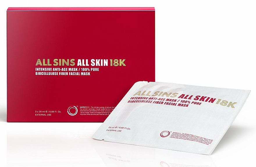 Intensywna maska przeciwstarzeniowa do twarzy - All Sins 18k All Skin Intensive Anti-Age Mask — Zdjęcie N1