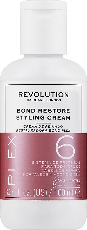 Krem do stylizacji włosów - Makeup Revolution Plex 6 Bond Restore Styling Cream Restores, Strengthens & Conditions — Zdjęcie N1