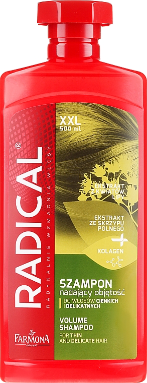 Szampon nadający objętość włosom cienkim i delikatnym - Farmona Radical — Zdjęcie N3