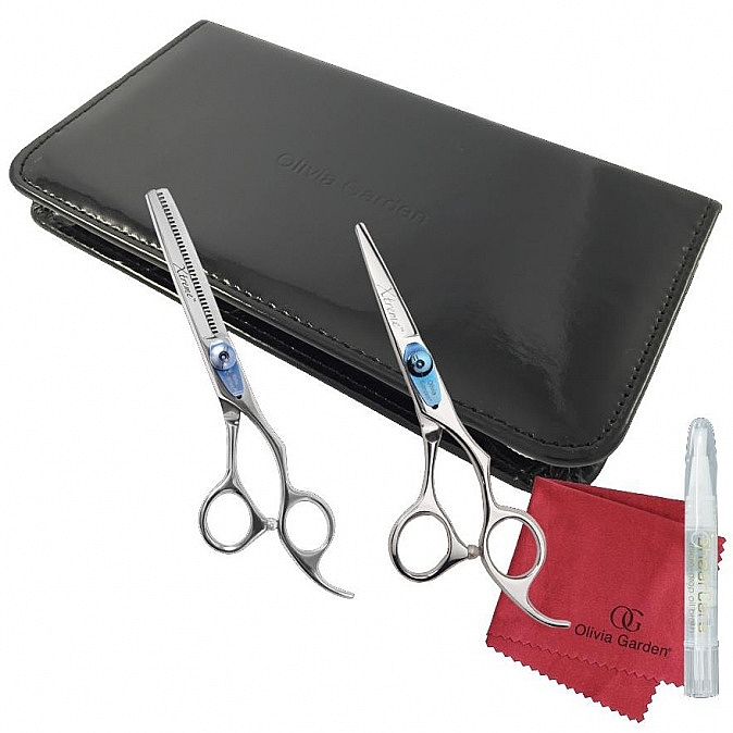 Zestaw nożyczek do strzyżenia włosów - Olivia Garden Set Xtreme 5.75' + 6.35' — Zdjęcie N1