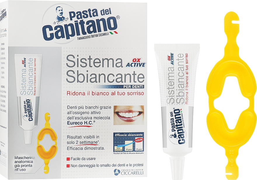 Zestaw do wybielania zębów - Pasta Del Capitano Tooth Whitening System