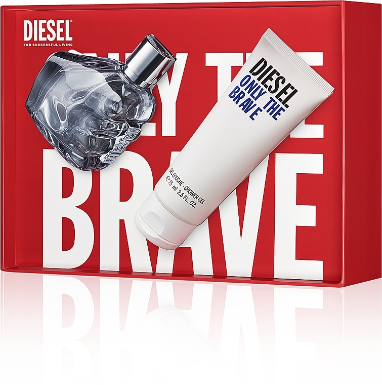 Diesel Only The Brave - Zestaw (edt 50 ml + sh/gel 75 ml) — Zdjęcie N2