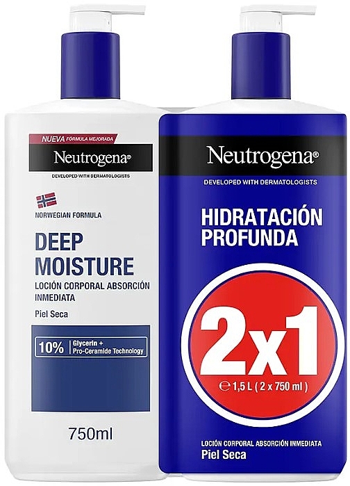 Zestaw - Neutrogena Deep Moisturising Body Lotion (b/lot/2x750ml) — Zdjęcie N1