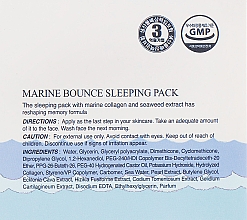 Głęboko nawilżająca maska do twarzy na noc - The Skin House Marine Bounce Sleeping Pack — Zdjęcie N3