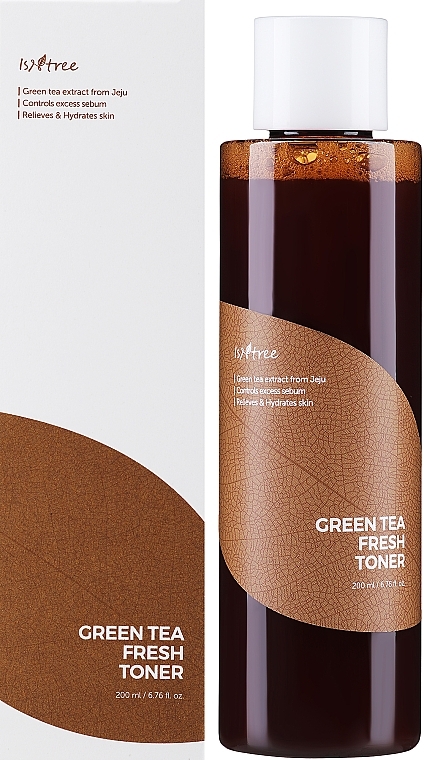 PRZECENA! Odświeżający tonik do twarzy z ekstraktem z zielonej herbaty - IsNtree Green Tea Fresh Toner * — Zdjęcie N2