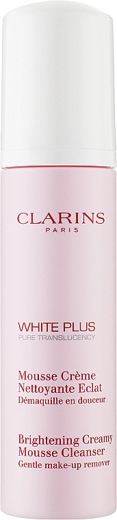 Oczyszczająca pianka rozjaśniająca koloryt skóry - Clarins White Plus Makeup Brightening Creamy Mousse Cleanser — Zdjęcie N1